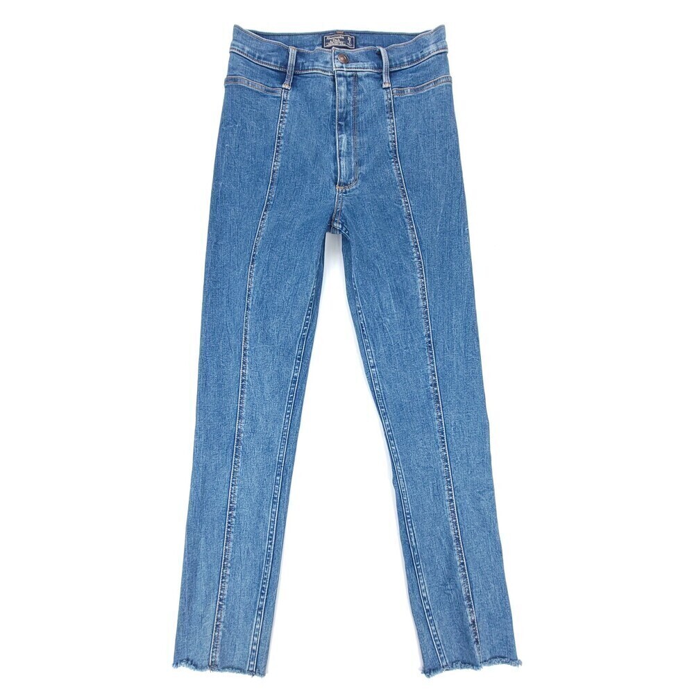 ABERCROMBIE 90s Front Seam Ultra High Rise Super Skinny Ankle Jeans 26 Short y2k